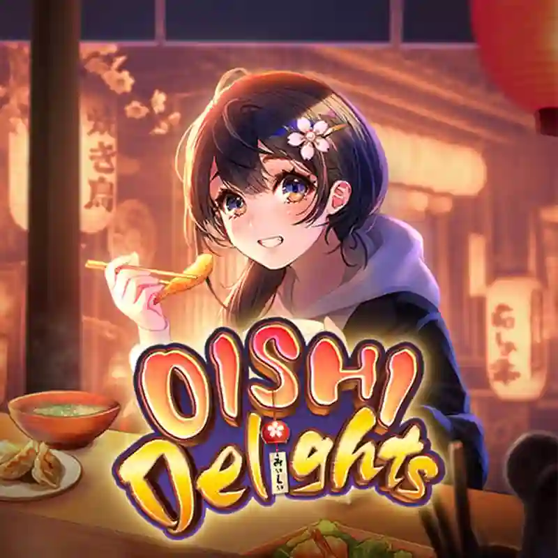 Oishi Delights slot game banner reylucky